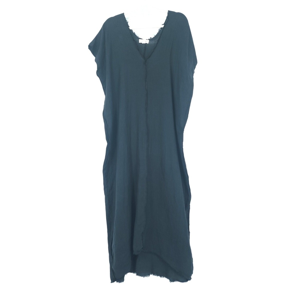 Velvet by G. S. Women XS Elevated Minimalist Coastal Relax Linen Maxi Dress READ - Picture 2 of 8